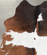 Chocolate and White Medium Brazilian Cowhide Rug 4'5"H x 2'10"W #A55974 by Hudson Hides