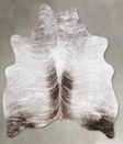 Grey Brindle Medium Brazilian Cowhide Rug 5'7"H x 5'0"W #A55976 by Hudson Hides