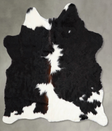 Black and White Medium Brazilian Cowhide Rug 3'9"H x 3'8"W #A55980 by Hudson Hides