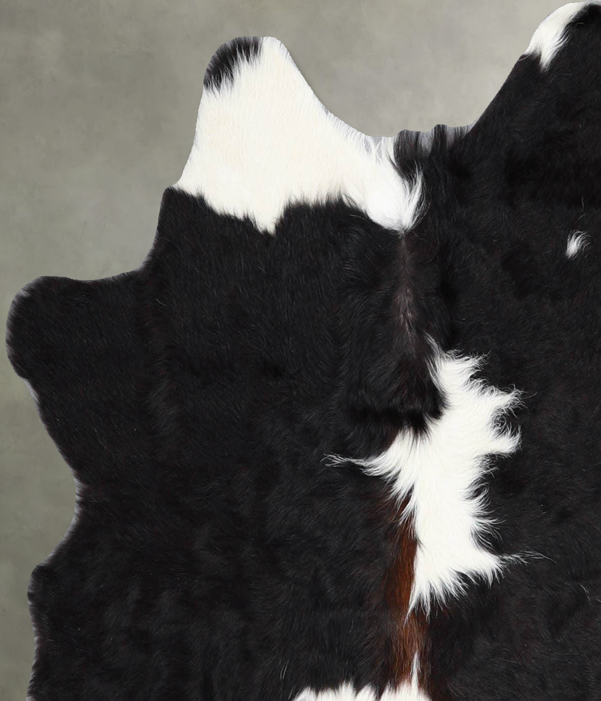 Black and White Medium Brazilian Cowhide Rug 3'9"H x 3'8"W #A55980 by Hudson Hides