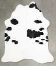 Black and White Medium Brazilian Cowhide Rug 4'8"H x 3'10"W #A55983 by Hudson Hides