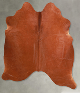 Solid Brown Large Brazilian Cowhide Rug 5'7"H x 5'5"W #A55985 by Hudson Hides