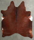Solid Brown Large Brazilian Cowhide Rug 6'8"H x 5'11"W #A55987 by Hudson Hides