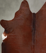 Solid Brown Large Brazilian Cowhide Rug 6'8"H x 5'11"W #A55987 by Hudson Hides