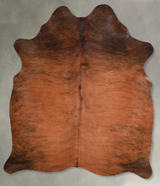Medium Brindle Medium Brazilian Cowhide Rug 5'11"H x 5'0"W #A55989 by Hudson Hides