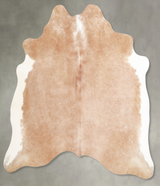 Beige Large Brazilian Cowhide Rug 5'6"H x 5'7"W #A55992 by Hudson Hides