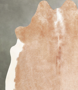 Beige Large Brazilian Cowhide Rug 5'6"H x 5'7"W #A55992 by Hudson Hides