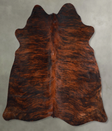 Dark Brindle Large Brazilian Cowhide Rug 5'6"H x 5'6"W #A55995 by Hudson Hides