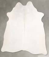 Ivory with Beige Medium Brazilian Cowhide Rug 5'7"H x 5'2"W #A55996 by Hudson Hides