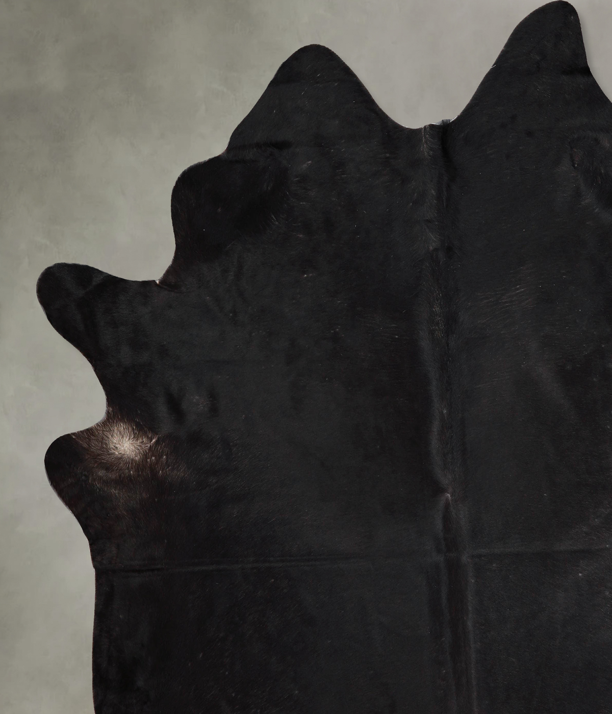 Solid Black XX-Large Brazilian Cowhide Rug 7'10"H x 7'4"W #A56001 by Hudson Hides