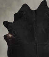 Solid Black XX-Large Brazilian Cowhide Rug 7'10"H x 7'4"W #A56001 by Hudson Hides