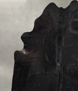 Solid Black XX-Large Brazilian Cowhide Rug 8'0"H x 7'8"W #A56002 by Hudson Hides