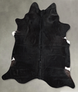 Solid Black XX-Large Brazilian Cowhide Rug 7'5"H x 7'2"W #A56003 by Hudson Hides
