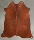 Solid Brown Medium Brazilian Cowhide Rug 5'6"H x 5'3"W #A56004 by Hudson Hides