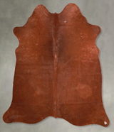 Solid Brown Medium Brazilian Cowhide Rug 5'6"H x 5'3"W #A56004 by Hudson Hides