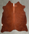 Solid Brown Medium Brazilian Cowhide Rug 5'3"H x 5'7"W #A56007 by Hudson Hides
