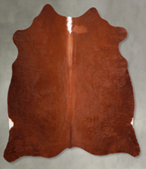 Solid Brown Medium Brazilian Cowhide Rug 5'3"H x 5'7"W #A56007 by Hudson Hides
