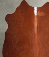 Solid Brown Medium Brazilian Cowhide Rug 5'3"H x 5'7"W #A56007 by Hudson Hides