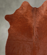 Solid Brown Medium Brazilian Cowhide Rug 5'7"H x 5'1"W #A56008 by Hudson Hides