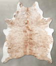 Light Brindle Large Brazilian Cowhide Rug 6'7"H x 5'9"W #A56010 by Hudson Hides