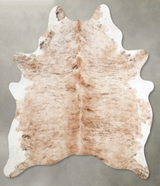 Light Brindle Large Brazilian Cowhide Rug 6'7"H x 5'9"W #A56010 by Hudson Hides