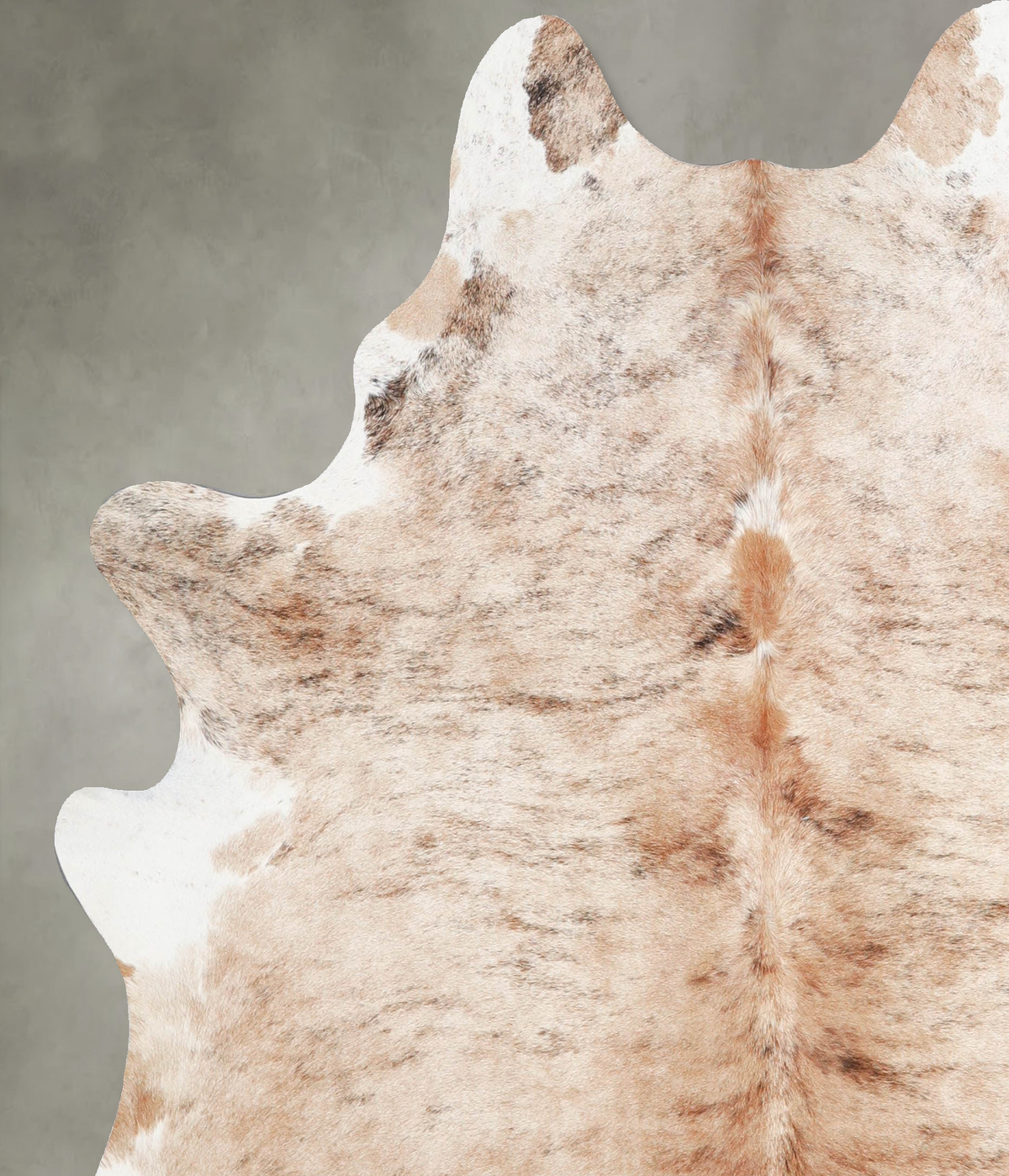 Light Brindle Large Brazilian Cowhide Rug 6'7"H x 5'9"W #A56010 by Hudson Hides
