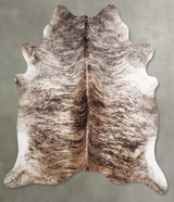 Light Brindle X-Large Brazilian Cowhide Rug 6'5"H x 6'3"W #A56013 by Hudson Hides