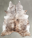 Light Brindle X-Large Brazilian Cowhide Rug 6'8"H x 6'7"W #A56015 by Hudson Hides
