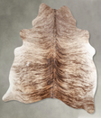 Light Brindle Large Brazilian Cowhide Rug 6'2"H x 5'1"W #A56016 by Hudson Hides