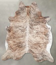 Light Brindle X-Large Brazilian Cowhide Rug 7'0"H x 6'7"W #A56020 by Hudson Hides