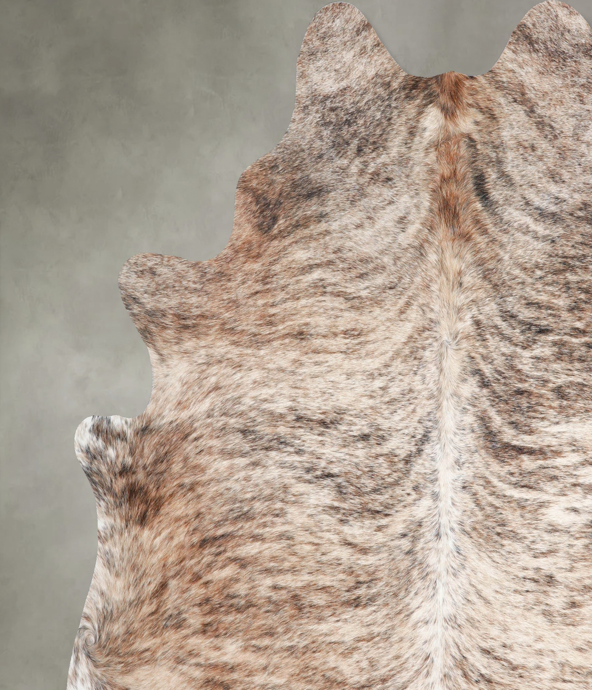 Light Brindle X-Large Brazilian Cowhide Rug 7'0"H x 6'7"W #A56020 by Hudson Hides