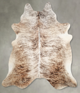 Light Brindle XX-Large Brazilian Cowhide Rug 7'4"H x 7'2"W #A56025 by Hudson Hides