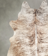 Light Brindle XX-Large Brazilian Cowhide Rug 7'4"H x 7'2"W #A56025 by Hudson Hides