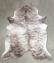 Grey Brindle X-Large Brazilian Cowhide Rug 7'0"H x 6'8"W #A56028 by Hudson Hides