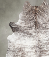 Grey Brindle X-Large Brazilian Cowhide Rug 7'0"H x 6'8"W #A56028 by Hudson Hides