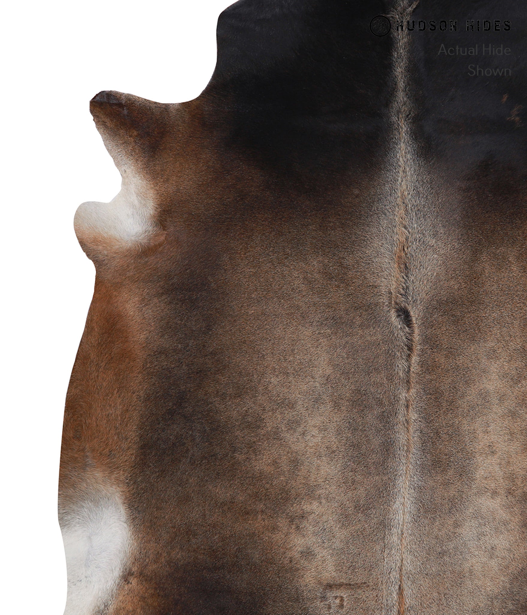 Grey with Beige Cowhide Rug #A5603