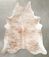 Light Brindle X-Large Brazilian Cowhide Rug 7'2"H x 6'9"W #A56030 by Hudson Hides