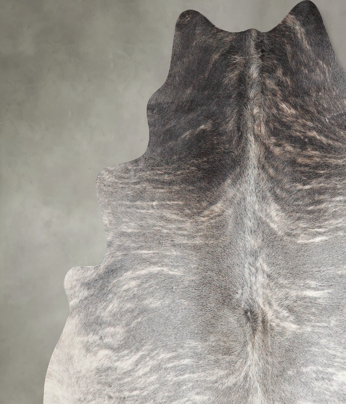 Grey Brindle X-Large Brazilian Cowhide Rug 7'2"H x 6'8"W #A56033 by Hudson Hides