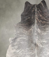 Grey Brindle X-Large Brazilian Cowhide Rug 7'2"H x 6'8"W #A56033 by Hudson Hides