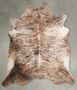 Light Brindle XX-Large Brazilian Cowhide Rug 7'4"H x 7'7"W #A56038 by Hudson Hides