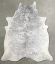 Grey Brindle XX-Large Brazilian Cowhide Rug 7'8"H x 7'3"W #A56045 by Hudson Hides