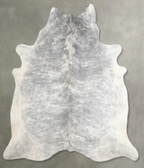 Grey Brindle XX-Large Brazilian Cowhide Rug 7'8"H x 7'3"W #A56045 by Hudson Hides