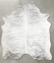 Grey Brindle X-Large Brazilian Cowhide Rug 7'1"H x 6'1"W #A56046 by Hudson Hides