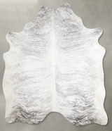 Grey Brindle X-Large Brazilian Cowhide Rug 7'1"H x 6'1"W #A56046 by Hudson Hides