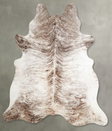 Light Brindle X-Large Brazilian Cowhide Rug 7'3"H x 6'8"W #A56048 by Hudson Hides