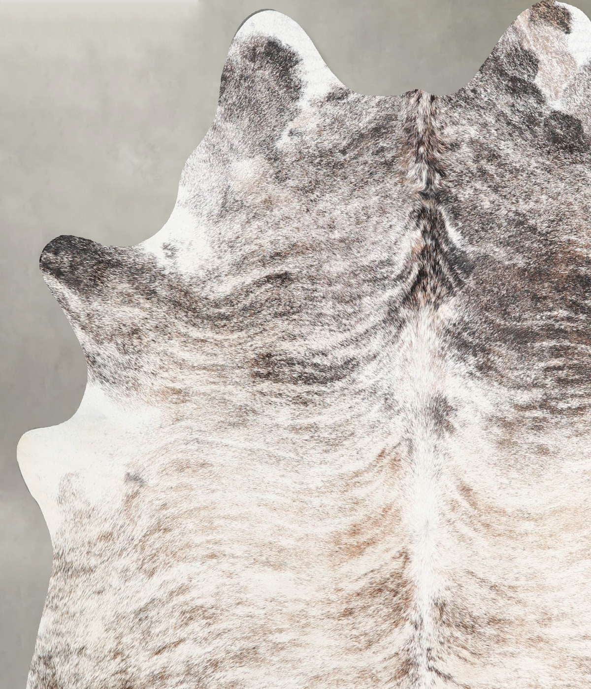 Light Brindle Large Brazilian Cowhide Rug 6'7"H x 5'8"W #A56051 by Hudson Hides