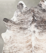 Light Brindle Large Brazilian Cowhide Rug 6'7"H x 5'8"W #A56051 by Hudson Hides