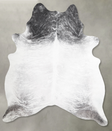 Grey Brindle X-Large Brazilian Cowhide Rug 7'2"H x 5'9"W #A56054 by Hudson Hides