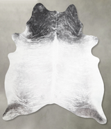 Grey Brindle X-Large Brazilian Cowhide Rug 7'2"H x 5'9"W #A56054 by Hudson Hides