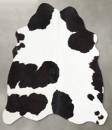 Black and White Medium Brazilian Cowhide Rug 4'8"H x 4'8"W #A56055 by Hudson Hides